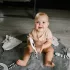BabyOno Plüss Játék Puha Panda Happy Panda - Ölelhető Alvókás Baba Játék Újszülött Kortól