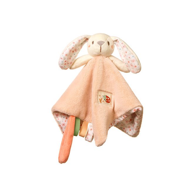 BabyOno Puha Alvókendő és Takaró 2 az 1-ben Baby Bunny - Ölelhető Plüss Takaró Újszülött Kortól