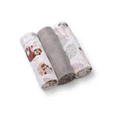   BabyOno Super Soft Muszlin Textilpelenka 3db Szürke 70x70cm - Puha, Légáteresztő és Gyengéd Pelenkák Babáknak