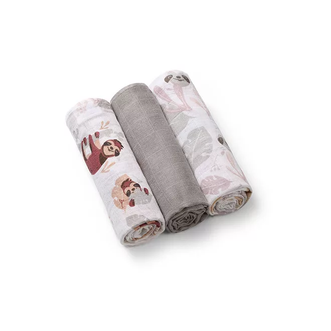 BabyOno Super Soft Muszlin Textilpelenka 3db Szürke 70x70cm - Puha, Légáteresztő és Gyengéd Pelenkák Babáknak