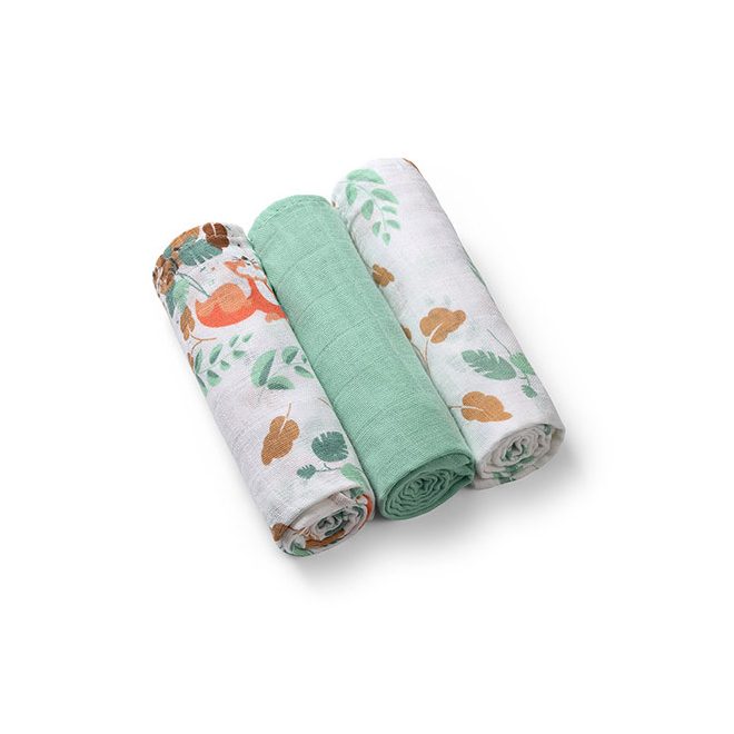 BabyOno Super Soft Muszlin Textilpelenka 3db Mentol 70x70cm - Puha, Légáteresztő és Gyengéd Pelenkák Babáknak