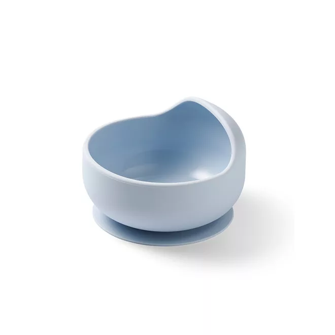 BabyOno Kék Szilikon Tányér Tapadókoronggal 6 Hónapos Kortól - Csúszásmentes Tanuló Étkezéshez