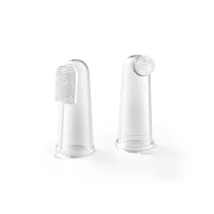   BabyOno Szilikon Ujjra Húzható Fogkefe Készlet 2db - Újszülött Kortól, Fogíny Masszírozó és Szájápoláshoz