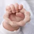 Babyono Bézs Szilikon Karika Rágóka, Könnyen Fogható Fogzási Segítség Babáknak