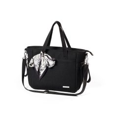   BabyOno Carmen Pelenkázótáska Fekete - Prémium, Vízlepergető Anyagból, Pelenkázó Alátéttel és Több Rekesszel a Praktikus Rendszerezésért