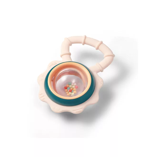 BabyOno Virág Csörgő Rágókával 3 Hónapos Kortól - Fogzást Segítő Rágóka és Csörgő, Könnyen Megfogható Babajáték