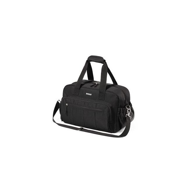 BabyOno Pelenkázó Utazótáska Fekete 40x20x25cm - Tágas, Vízlepergető és Tartós Anyagból, Pelenkázó Alátéttel és Rendezetten Pakolható Rekeszekkel