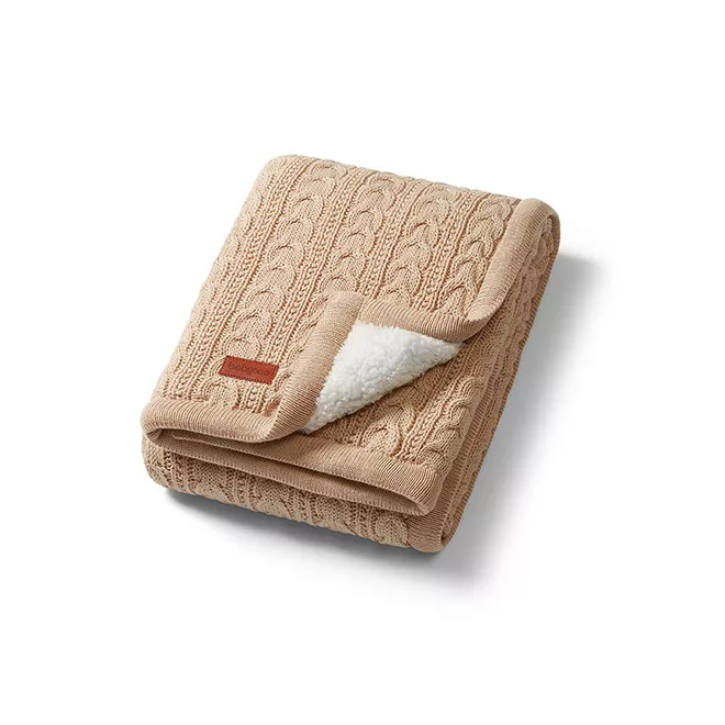 BabyOno Takaró Pamut Puha Meleg Fleece Anyaggal Bélelt 75x100cm Világosbarna - Puha Melegséghez és Kényelmes Mindennapi Használathoz