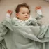BabyOno Természetes Pamut Babatakaró 75x100cm Zsálya Újszülött Kortól - Puha, Légáteresztő és Bőrbarát Takaró Nyugodt Pihenéshez