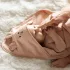 BabyOno Bambusz Kapucnis Törölköző Super Soft Rózsaszín 100x100cm - Gyengéd Törléshez Fürdés Után