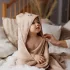BabyOno Bambusz Kapucnis Törölköző Super Soft Sötét Bézs 100x100cm - Gyengéd Törléshez Fürdés Után