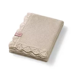   BabyOno Takaró Kötött Bambusz Világos Bézs 75x100cm - Puha Melegséghez és Kényelmes Mindennapi Használathoz