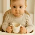 BabyOno Bézs Ergonomikus Bögre Fülekkel 120ml 6 Hónapos Kortól - Tanuló Iváshoz Babáknak