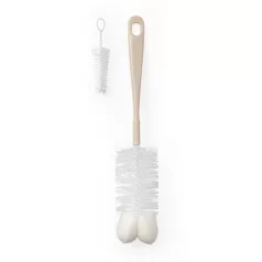   BabyOno Bézs Cumisüveg Kefe Mini Kefével - Alapos Tisztítás Palackokhoz és Cumikhoz