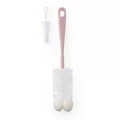   BabyOno Rózsaszín Cumisüveg Kefe Mini Kefével - Praktikus Tisztítókefe Napi Babaápoláshoz