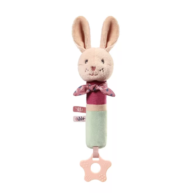 BabyOno Nyuszi Karo Nyikorgó Játék Rágókával 3 Hónapos Kortól - Érzékszervi Fejlesztő és Fogzást Segítő Baba Játék