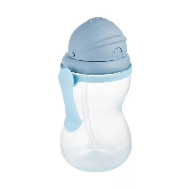 Canpol Babies Sportpalack Szilikon Szívószállal 370ml 12 Hónapos Kortól Kék – Puha Szilikon Szívószállal, Önálló Ivás Tanulásához