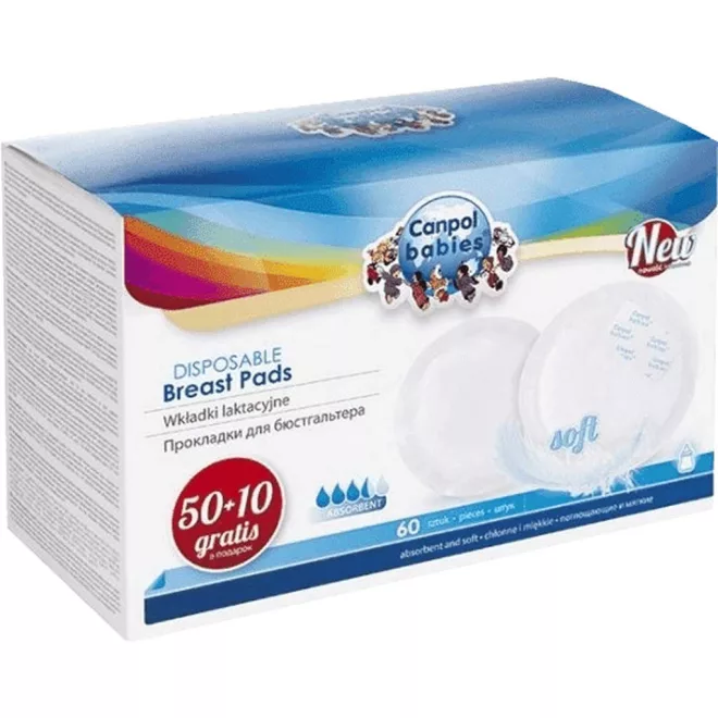 Canpol Babies Babies Melltartóbetétek Öntapadós 60db - Kényelmes Védelmet és Frissességet ad