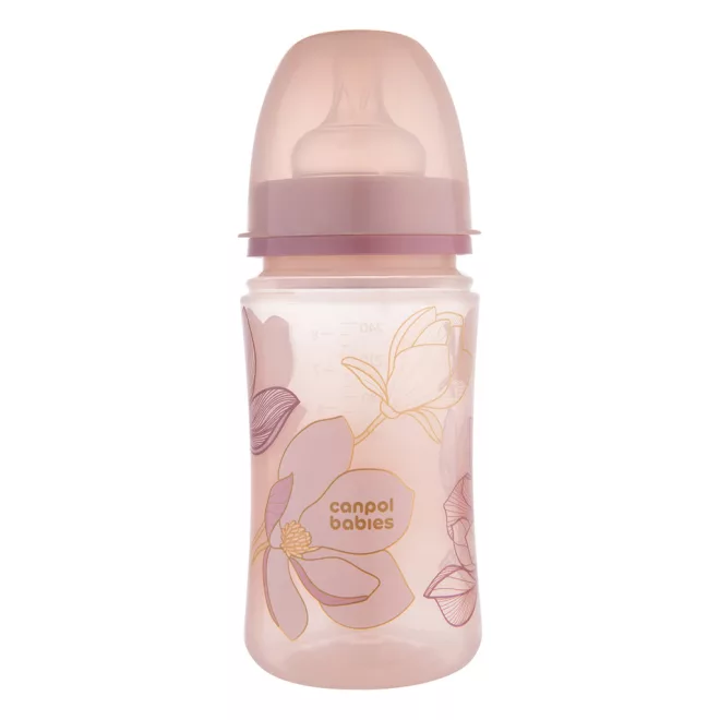 Canpol Babies Babies EasyStart Gold Antikolikus Cumisüveg 240ml Rózsaszín - Kényelmes Etetéshez és Természetes Cumizási Élményhez