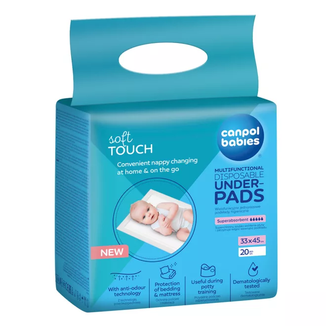 Canpol Babies Babies Multifunkciós Higiéniai Alátétek 33x45 20db - Higiénikus és Kényelmes Pelenkázáshoz