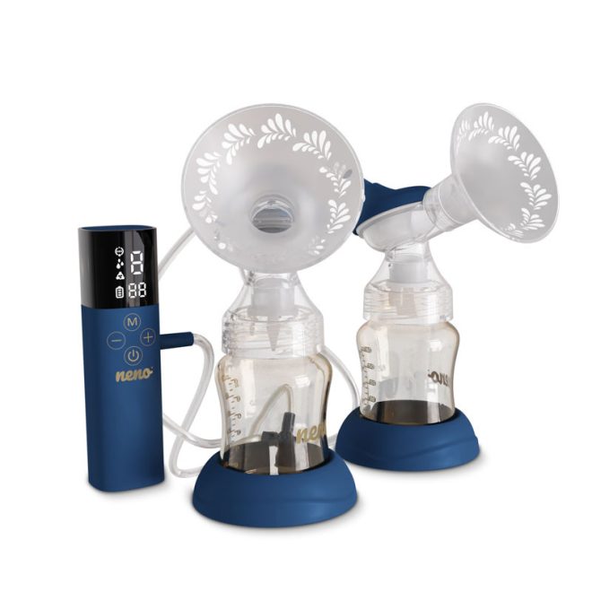 Neno Camino Dupla Elektromos Háromfázisú Anyatej Mellszívó - 5+9 Szívási Szint, Puha Szilikon Mellpajzs, USB-C Töltés, BPA-Mentes, PPSU Tejesüveggel
