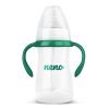 Neno Antikólikus Cumisüveg 240ml - 3 Hónapos Kortól, BPA-mentes, Puha Szilikon Cumi, Súlyozott Szívószállal, Fogantyúval, Anyatej-lefejőkkel Kompatibilis