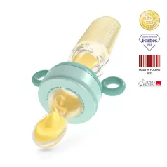   Neno Szilikon Etetőcumi Kanállal Gusto 2 az 1-ben - Gyümölcs- és Zöldségadagoló, 3 Méretű Cumi, BPA-mentes, 6 Hónapos Kortól