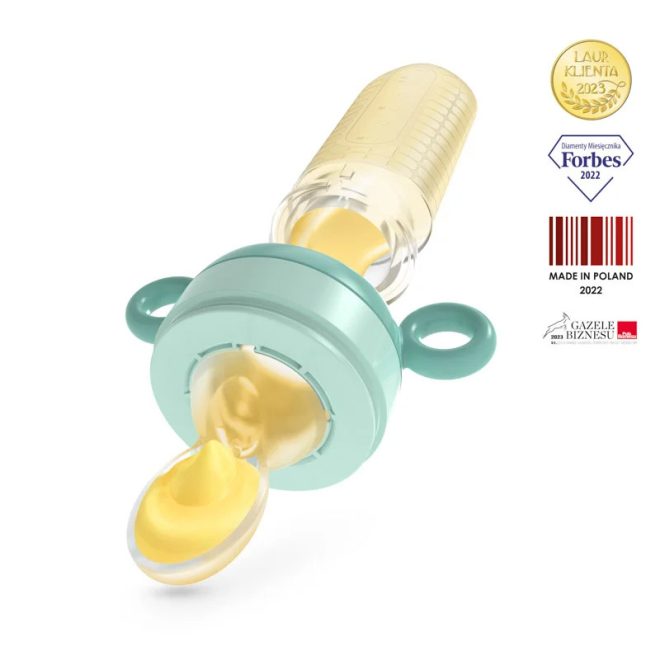 Neno Szilikon Etetőcumi Kanállal Gusto 2 az 1-ben - Gyümölcs- és Zöldségadagoló, 3 Méretű Cumi, BPA-mentes, 6 Hónapos Kortól