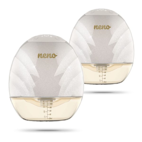 Neno Perla Twin Elektromos Dupla Handsfree Anyatej Mellszívó - 3 Fázis, 9 Szint, USB-C Töltés, 19/22/26mm Mellpajzs, 120ml Tejtartály