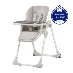   Kinderkraft Yummy Etetőszék, Szürke - Állítható Magasságú, Összecsukható és Könnyen Tisztítható Baba Etetőszék 6 Hónapos Kortól