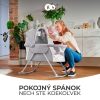 Kinderkraft Lovi 3in1 Összecsukható Babaágy Szürke - Hordozható Kiságy, Bölcső és Utazóágy Egyben, Lélegző Hálófallal és Baldachinnal