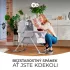 Kinderkraft Lovi 3in1 Összecsukható Babaágy Beige - Hordozható Kiságy, Bölcső és Utazóágy Egyben, Lélegző Hálófallal és Baldachinnal