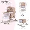 Kinderkraft Lovi 3in1 Összecsukható Babaágy Beige - Hordozható Kiságy, Bölcső és Utazóágy Egyben, Lélegző Hálófallal és Baldachinnal