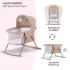Kinderkraft Lovi 3in1 Összecsukható Babaágy Beige - Hordozható Kiságy, Bölcső és Utazóágy Egyben, Lélegző Hálófallal és Baldachinnal