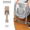 Kinderkraft Lovi 3in1 Összecsukható Babaágy Beige - Hordozható Kiságy, Bölcső és Utazóágy Egyben, Lélegző Hálófallal és Baldachinnal