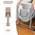 Kinderkraft Lovi 3in1 Összecsukható Babaágy Beige - Hordozható Kiságy, Bölcső és Utazóágy Egyben, Lélegző Hálófallal és Baldachinnal