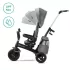 Kinderkraft Easytwist SELECT Háromkerekű Tricikli Platinum Grey - Prémium Multifunkciós Gyerek Tricikli Forgatható Üléssel, Szülőkarral és Magnéziumvázzal, 9 Hónapos Kortól