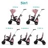 Kinderkraft Easytwist SELECT Háromkerekű Tricikli Mauvelous Pink - Prémium Multifunkciós Gyerek Tricikli Forgatható Üléssel, Szülőkarral és Magnéziumvázzal, 9 Hónapos Kortól