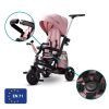 Kinderkraft Easytwist SELECT Háromkerekű Tricikli Mauvelous Pink - Prémium Multifunkciós Gyerek Tricikli Forgatható Üléssel, Szülőkarral és Magnéziumvázzal, 9 Hónapos Kortól