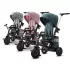 Kinderkraft Easytwist SELECT Háromkerekű Tricikli Mauvelous Pink - Prémium Multifunkciós Gyerek Tricikli Forgatható Üléssel, Szülőkarral és Magnéziumvázzal, 9 Hónapos Kortól
