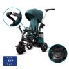 Kinderkraft Easytwist SELECT Háromkerekű Tricikli Midnight Green - Prémium Multifunkciós Gyerek Tricikli Forgatható Üléssel, Szülőkarral és Magnéziumvázzal, 9 Hónapos Kortól