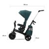 Kinderkraft Easytwist SELECT Háromkerekű Tricikli Midnight Green - Prémium Multifunkciós Gyerek Tricikli Forgatható Üléssel, Szülőkarral és Magnéziumvázzal, 9 Hónapos Kortól