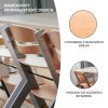 Kinderkraft Enock Prémium Fa Etetőszék Grey Wooden - Állítható Magasságú Etetőszék Újszülöttkortól, Elegáns Szürke-Fa Kivitelben, Stabil és Tartós Szerkezet