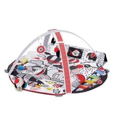   Kinderkraft 4Smart Prémium Fejlesztő Játszószőnyeg - Puha Tornoszőnyeg Babáknak Levehető Játékokkal és Kontrasztos Mintákkal az Érzékszervi Fejlődésért