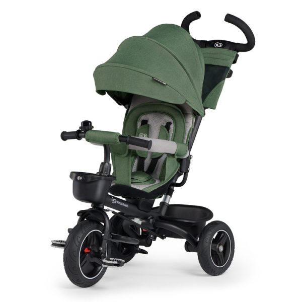 Kinderkraft Spinstep SELECT Háromkerekű Tricikli Pastel Green - Prémium Multifunkciós Gyerek Tricikli Szülőkarral, Átalakítható Pedálos Kerékpárrá, 9 Hónapos Kortól