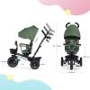Kinderkraft Spinstep SELECT Háromkerekű Tricikli Pastel Green - Prémium Multifunkciós Gyerek Tricikli Szülőkarral, Átalakítható Pedálos Kerékpárrá, 9 Hónapos Kortól
