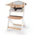 Kinderkraft Enock Prémium Fa Etetőszék Párnázással White Wooden - Állítható Magasságú Etetőszék Újszülöttkortól, Kényelmes Ülőpárnával és Elegáns Fehér Fa Kivitelben