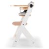 Kinderkraft Enock Prémium Fa Etetőszék Párnázással White Wooden - Állítható Magasságú Etetőszék Újszülöttkortól, Kényelmes Ülőpárnával és Elegáns Fehér Fa Kivitelben