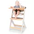 Kinderkraft Enock Prémium Fa Etetőszék Párnázással White Wooden - Állítható Magasságú Etetőszék Újszülöttkortól, Kényelmes Ülőpárnával és Elegáns Fehér Fa Kivitelben