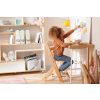 Kinderkraft Enock Prémium Fa Etetőszék Párnázással Grey Wooden - Állítható Magasságú Etetőszék Újszülöttkortól, Kényelmes Ülőpárnával és Elegáns Fa Kivitelben